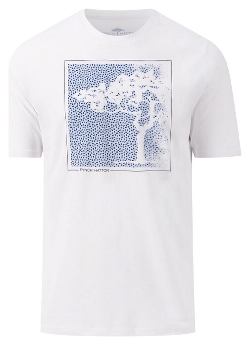 Fynch-Hatton Square Artwork Tree T-Shirt White