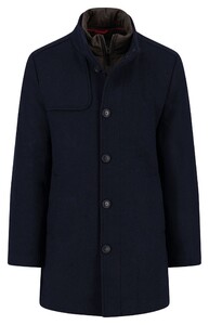 Fynch-Hatton Standcollar Coat With Insert Dark Navy