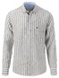 Fynch-Hatton Stripe Button Down Linen Shirt White