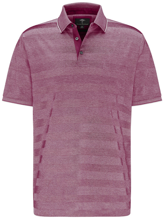 Fynch-Hatton Stripe Mercerized Cotton Poloshirt Crocus