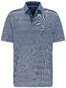 Fynch-Hatton Stripe Mercerized Cotton Poloshirt Midnight