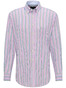 Fynch-Hatton Striped Button Down Overhemd Crocus-Blue