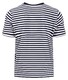 Fynch-Hatton Striped Cotton Crew Neck T-Shirt Navy