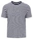 Fynch-Hatton Striped Cotton Crew Neck T-Shirt Navy
