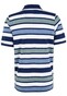Fynch-Hatton Striped Cotton Polo Poloshirt Midnight-Pacific-Lindgreen