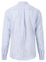 Fynch-Hatton Striped Linen Button Down Shirt Crystal Blue