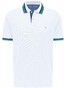 Fynch-Hatton Striped Subtle Contrast Poloshirt White