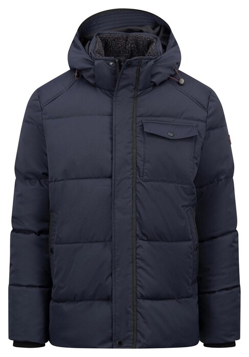 Fynch-Hatton Structured Winter Puffer Jack Dark Navy