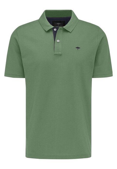 Fynch-Hatton Subtle Modern Contrast Logo Uni Poloshirt Spring Green