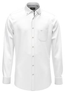 Fynch-Hatton Subtle Stripe Button-Down Overhemd Wit