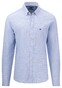 Fynch-Hatton Subtle Stripe Flame Button Down Overhemd Crystal Blue