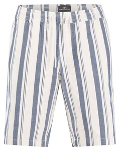 Fynch-Hatton Summer Duo Stripe Drawstring Pull-On Bermuda Blauw-Wit
