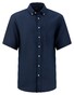 Fynch-Hatton Summer Linnen Button-Down Collar Overhemd Navy