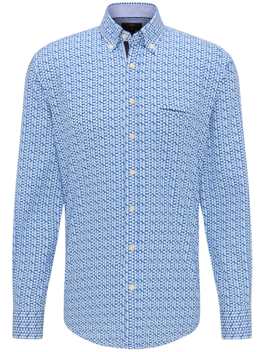 Fynch-Hatton Summer Story Dot Shirt Blue