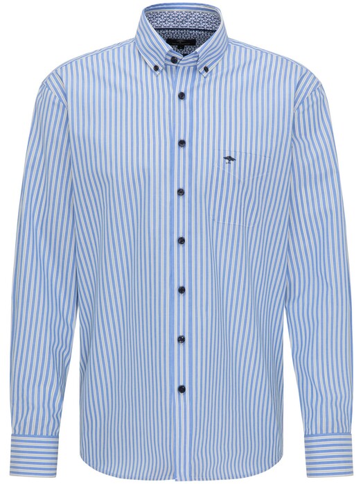 Fynch-Hatton Summer Stripes Overhemd Blauw