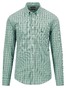 Fynch-Hatton Superfine Cotton Combi Check Overhemd Grasgroen