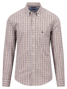 Fynch-Hatton Superfine Cotton Combi Check Overhemd Hazel