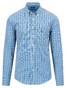 Fynch-Hatton Superfine Cotton Combi Check Shirt Vibrant Blue