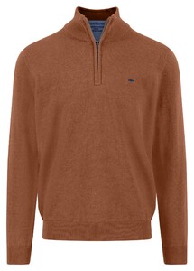 Fynch-Hatton Superfine Cotton Troyer Zip Trui Hazel