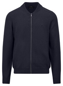 Fynch-Hatton Supersoft Cotton Cardigan College Collar Navy