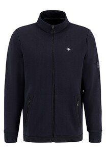 Fynch-Hatton Sweat Cardigan Stand-Up Zipper Collar Vest Navy