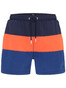 Fynch-Hatton Swim Shorts Block Stripe Navy-Mandarin-Royal