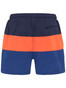 Fynch-Hatton Swim Shorts Block Stripe Navy-Mandarin-Royal
