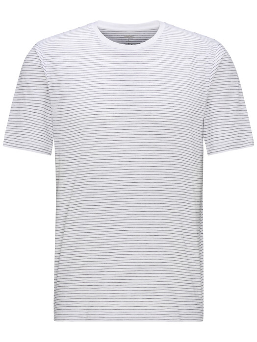 Fynch-Hatton T-Shirt Fine Stripe White-Navy