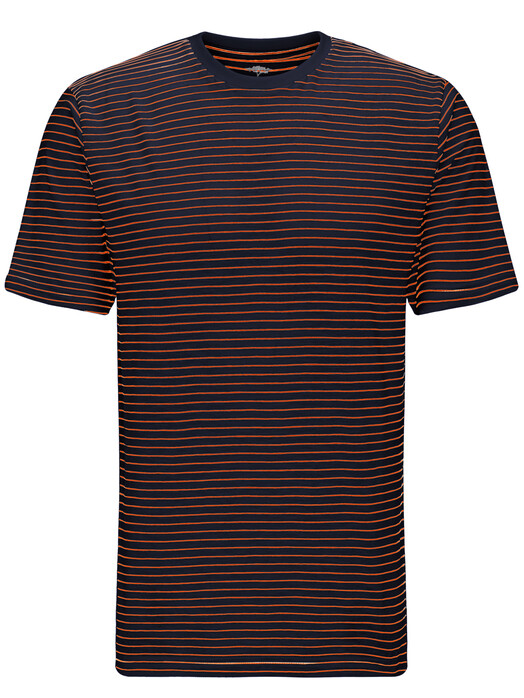 Fynch-Hatton T-Shirt Finestripe Navy-African Sun