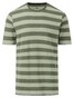 Fynch-Hatton Tee Crew Neck Slub Striped T-Shirt Dusty Olive