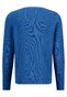Fynch-Hatton Textured Knit V-Neck Superfine Cotton Pullover Bright Ocean