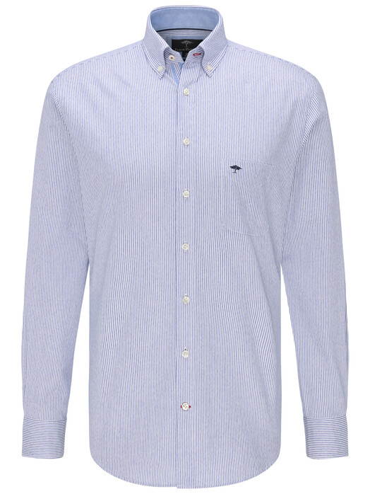 Fynch-Hatton The Premium Stripe Overhemd Blauw