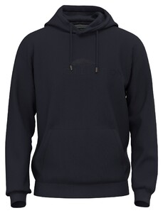 Fynch-Hatton Tone on Tone Logo Cotton Sweat Hoodie Trui Navy