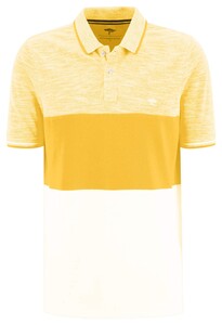 Fynch-Hatton Triple Colorblock Polo Soft Sun-White