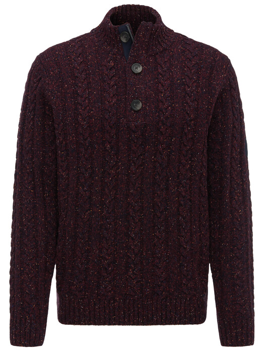 Fynch-Hatton Troyer Button Cable Pullover Afterglow