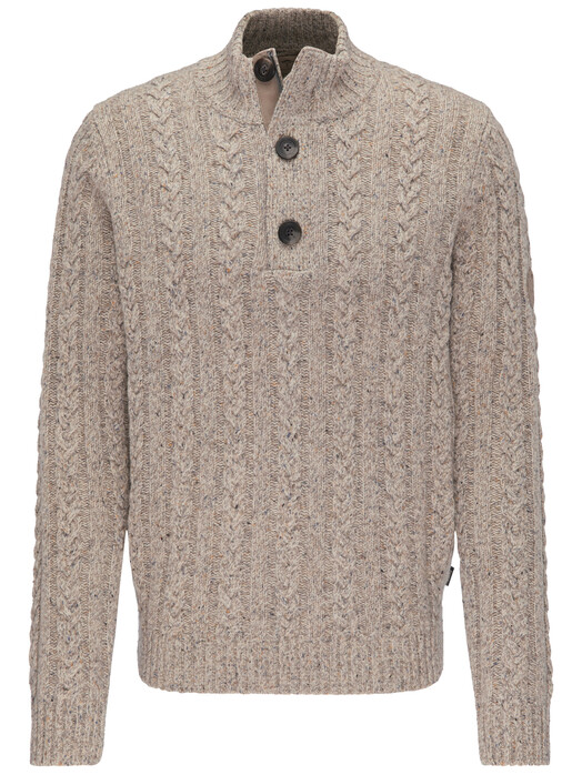 Fynch-Hatton Troyer Button Cable Pullover Amarettini