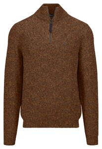 Fynch-Hatton Troyer Zip Donegal Pullover Flame