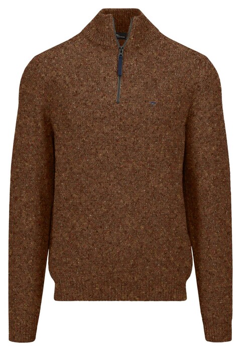 Fynch-Hatton Troyer Zip Donegal Pullover Flame