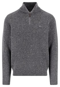 Fynch-Hatton Troyer Zip Donegal Trui Steel
