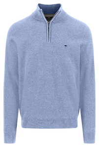 Fynch-Hatton Troyer Zip Faux-Uni Fine Texture Trui New Breeze