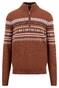 Fynch-Hatton Troyer Zip Jacquard Pullover Hazel