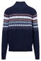 Fynch-Hatton Troyer Zip Jacquard Pullover Navy