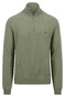 Fynch-Hatton Troyer-Zip Merino Cashmere Pullover Light Khaki