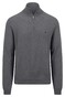 Fynch-Hatton Troyer-Zip Merino Cashmere Pullover Steel