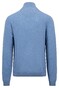 Fynch-Hatton Troyer-Zip Merino Cashmere Trui Cloud Blue