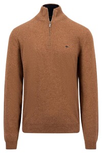 Fynch-Hatton Troyer-Zip Merino Cashmere Trui Hazel