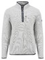 Fynch-Hatton Troyer Zip Polar Fleece Contrast Details Pullover Light Grey