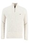 Fynch-Hatton Troyer Zip Structure Knit Pullover Off White