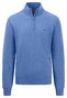 Fynch-Hatton Troyer Zip Superfine Cotton Knit Pullover Crystal Blue