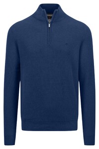 Fynch-Hatton Troyer Zip Uni Color Structure Pullover Night